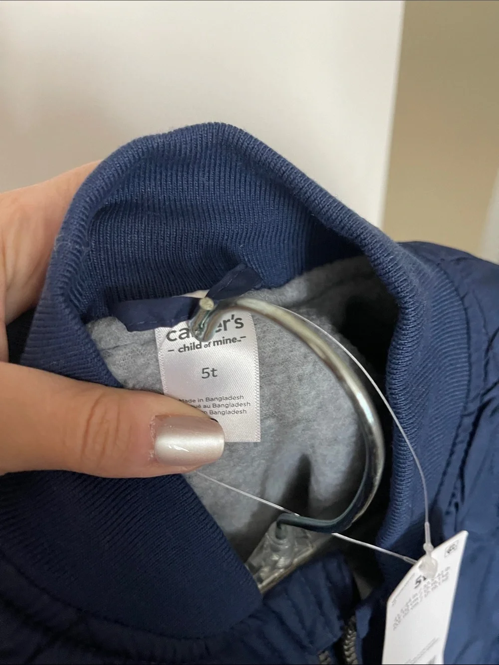 Carter's Navy Blue and Cream Puffer Jacket for Kids